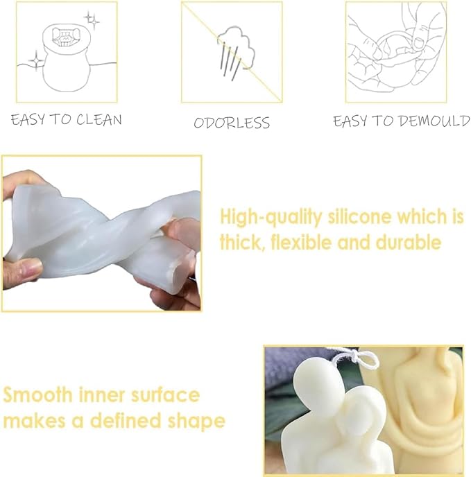 Love Couple Candle Silicon Mould