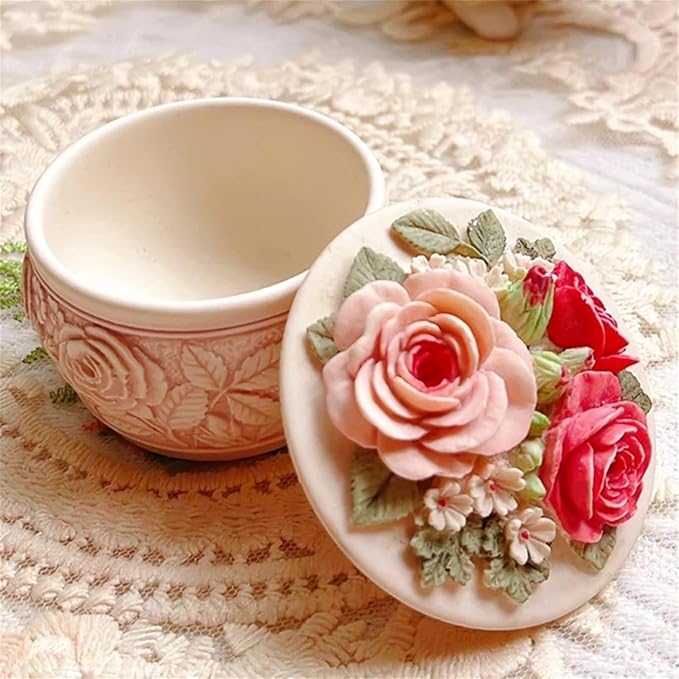Rose Silicone Jar Mould