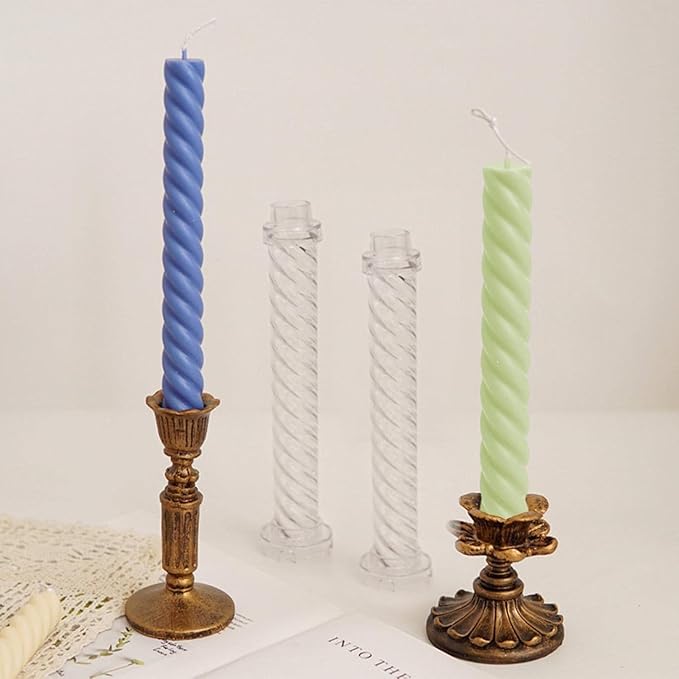 Twisted Taper Candle Pillar Mould