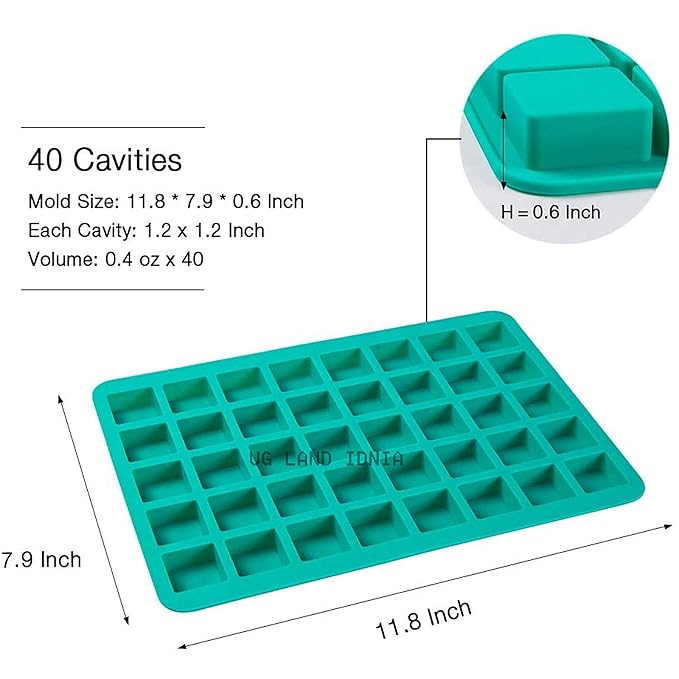 40 Cavity Square Moulds