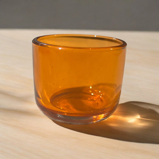 Colorful Votive Glass Jars - Orange