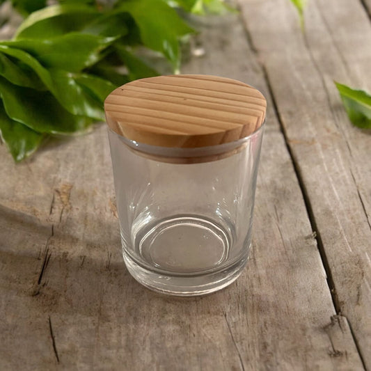 Glass Jar With Bamboo Lid