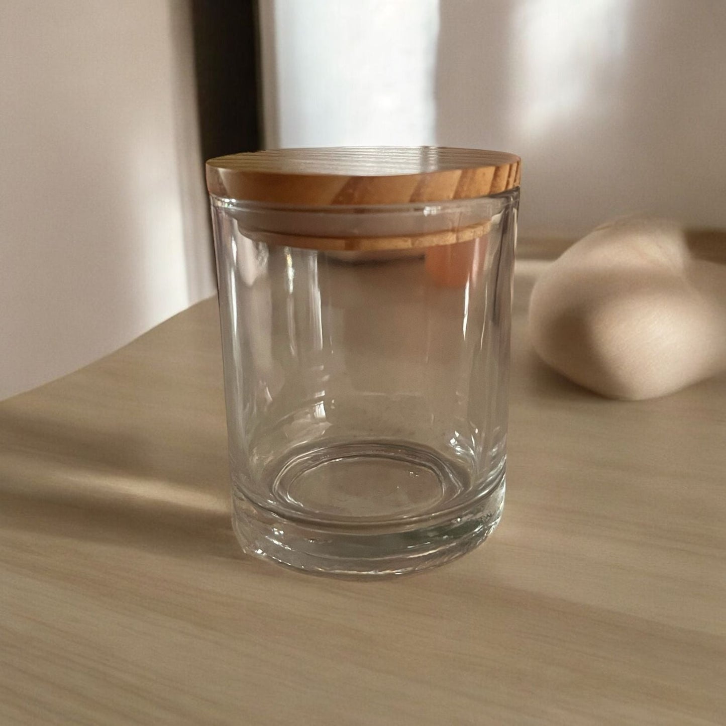 Glass Jar With Bamboo Lid