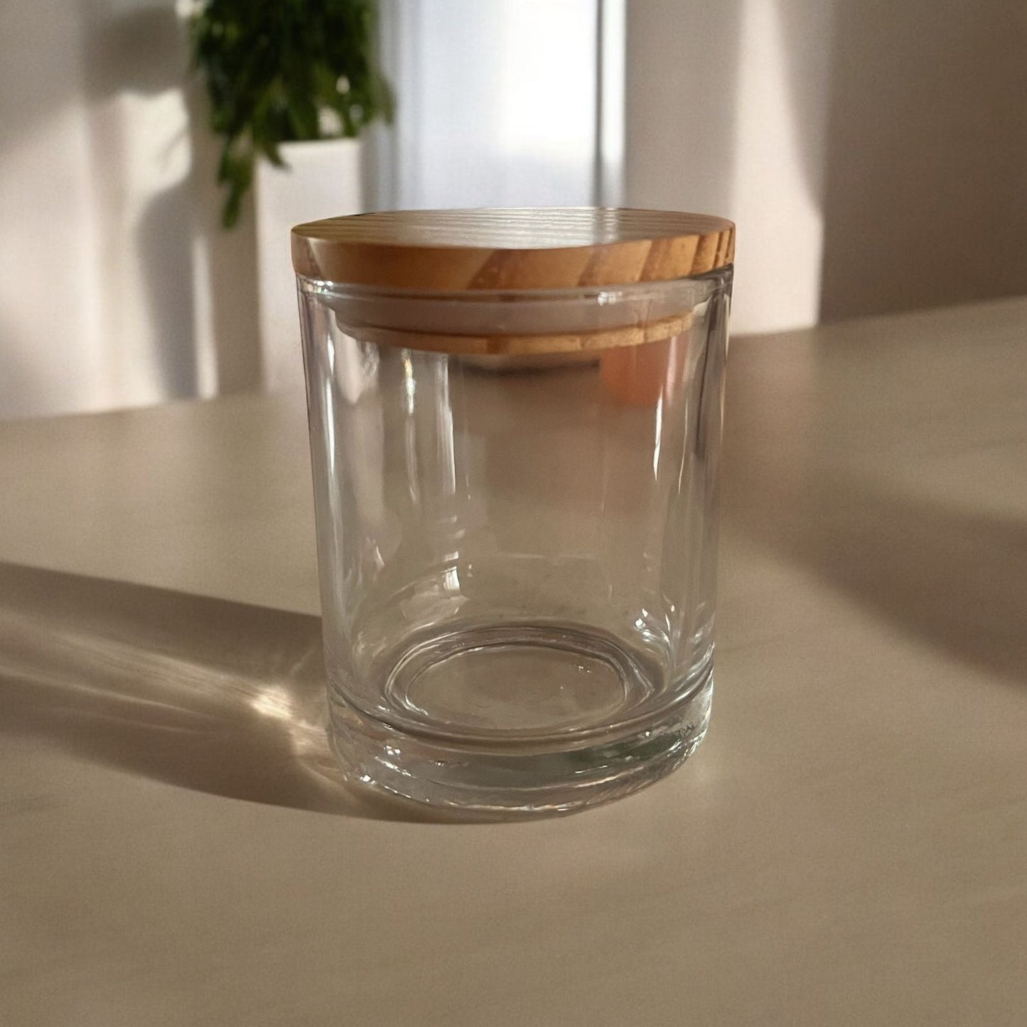 Glass Jar With Bamboo Lid
