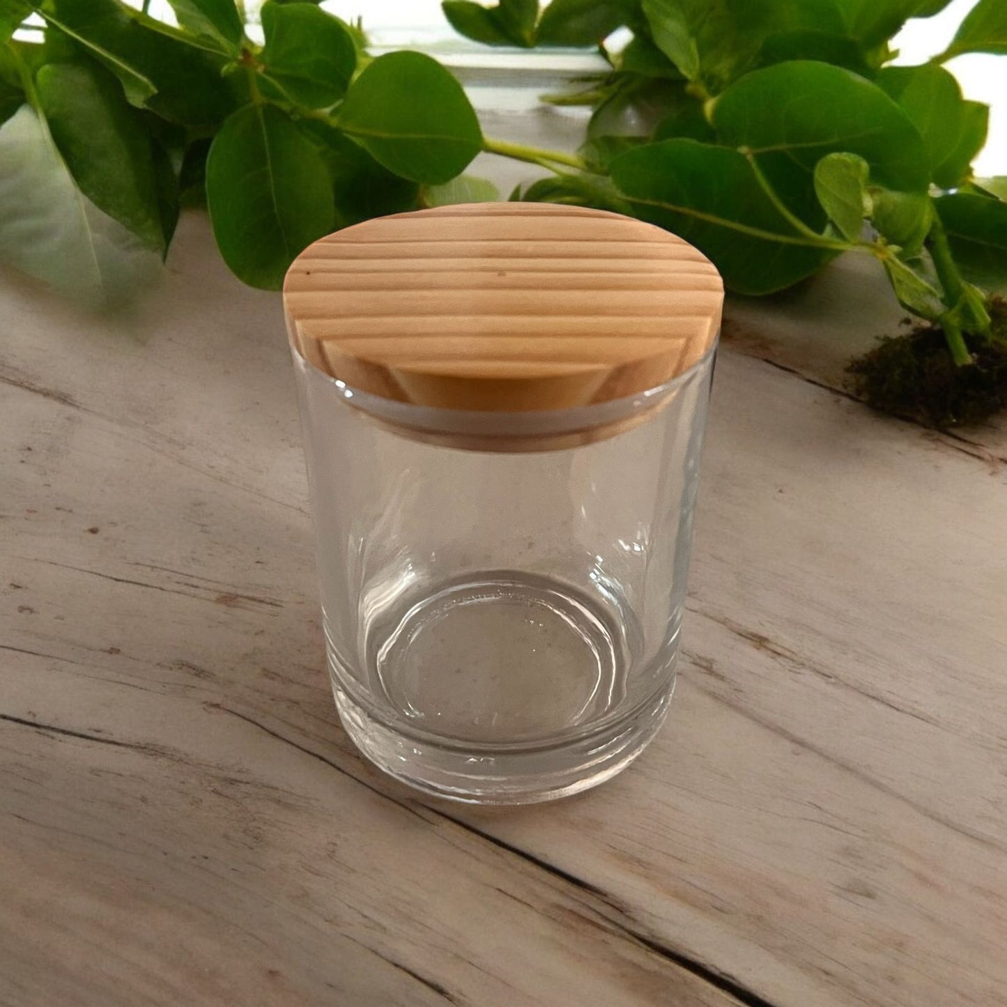 Glass Jar With Bamboo Lid