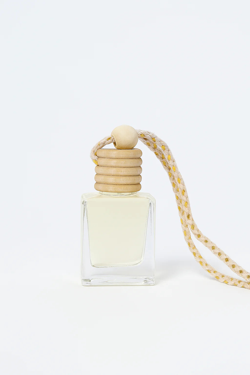 Glass Car Hanging Freshener with Wooden Cap (12ml) Pack of 12