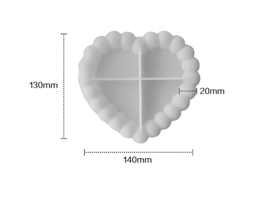 Heart Silicone Coaster Mould
