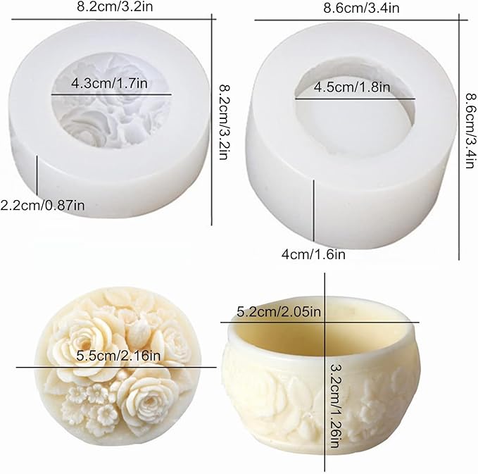 Rose Silicone Jar Mould