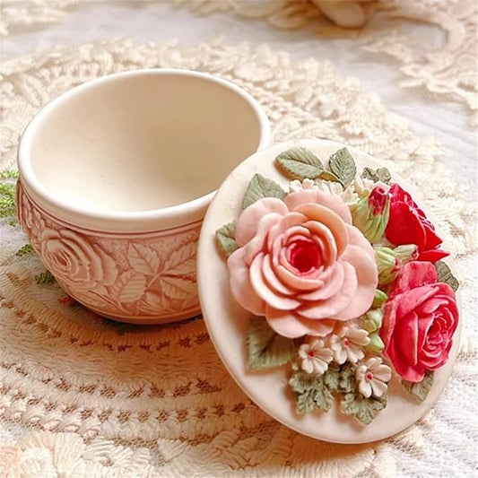 Rose Silicone Jar Mould