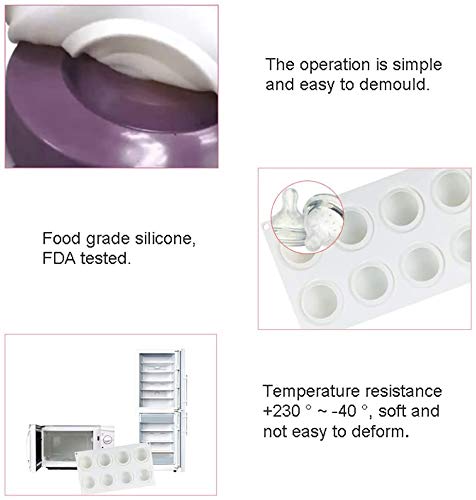 8-Cavity Round Dome Silicone Mold – For Shampoo Bars, Soap Bars & More