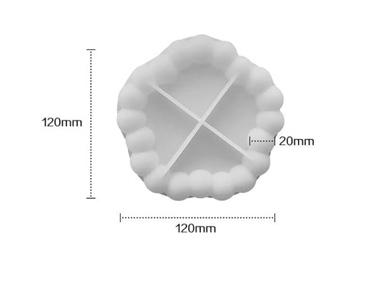 Bubble Edge Pentagon Coaster Mould – For Resin, Concrete, Wax &amp; More!