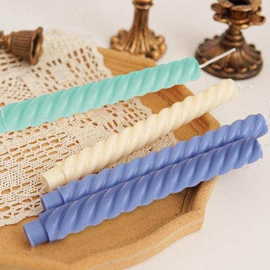 Twisted Taper Candle Pillar Mould